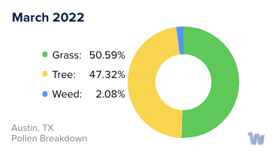 Austin, TX Monthly Pollen Breakdown