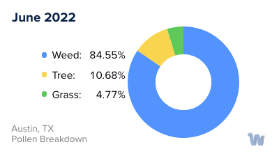 Austin, TX Monthly Pollen Breakdown