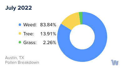 Austin, TX Monthly Pollen Breakdown