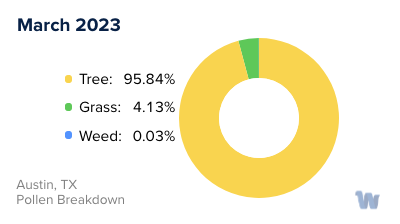 Austin, TX Monthly Pollen Breakdown