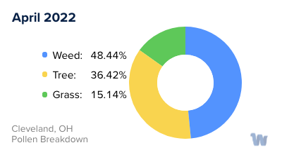 Cleveland, OH Monthly Pollen Breakdown