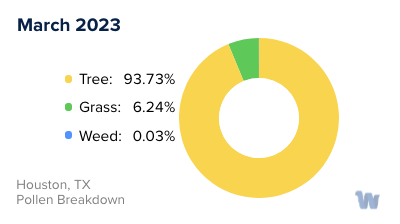 Houston, TX Monthly Pollen Breakdown