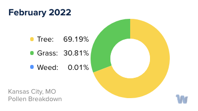 Kansas City, MO Monthly Pollen Breakdown