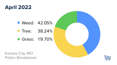 Kansas City, MO Monthly Pollen Breakdown