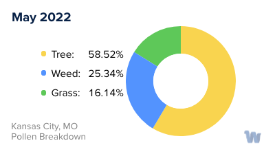 Kansas City, MO Monthly Pollen Breakdown