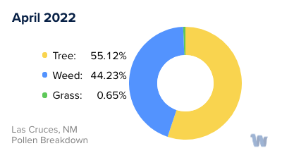 Las Cruces, NM Monthly Pollen Breakdown