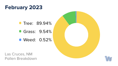 Las Cruces, NM Monthly Pollen Breakdown