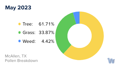 McAllen, TX Monthly Pollen Breakdown