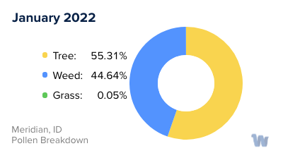 Meridian, ID Monthly Pollen Breakdown