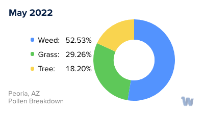 Peoria, AZ Monthly Pollen Breakdown