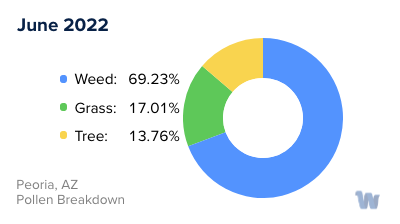 Peoria, AZ Monthly Pollen Breakdown