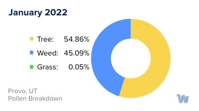 Provo, UT Monthly Pollen Breakdown