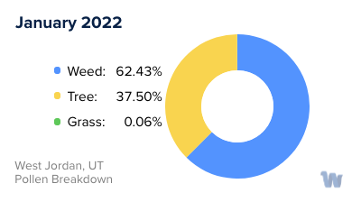 West Jordan, UT Monthly Pollen Breakdown